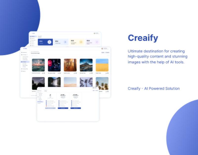 CreAify - SAAS Ready OpenAI Content Writing and Images Creation Assistant